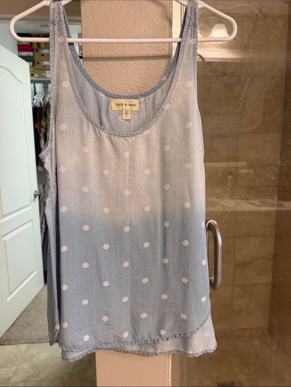 Anthropologie cloth & stone Polka Dot Sleeveless Tank